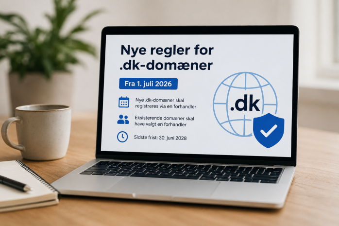 Store ændringer for .dk domæner den 1. Juli 2026